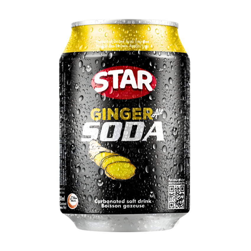Star Ginger Ale Soda Carbonated Soft Drink 300ml - ستار صودا بالزنجبيل مشروب غازي 300 مل