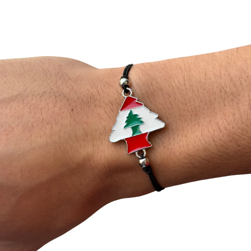 Lebanon Tree Flag Bracelet - سوار شجرة الأرز علم لبنان