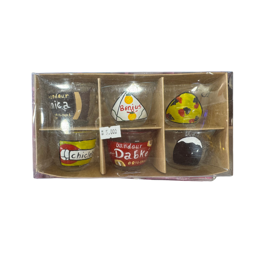 Lebanese Hand-Painted Coffee Cups (6 pieces) - فناجين قهوة لبنانية مرسومة يدويًا ( ٦ قطع )