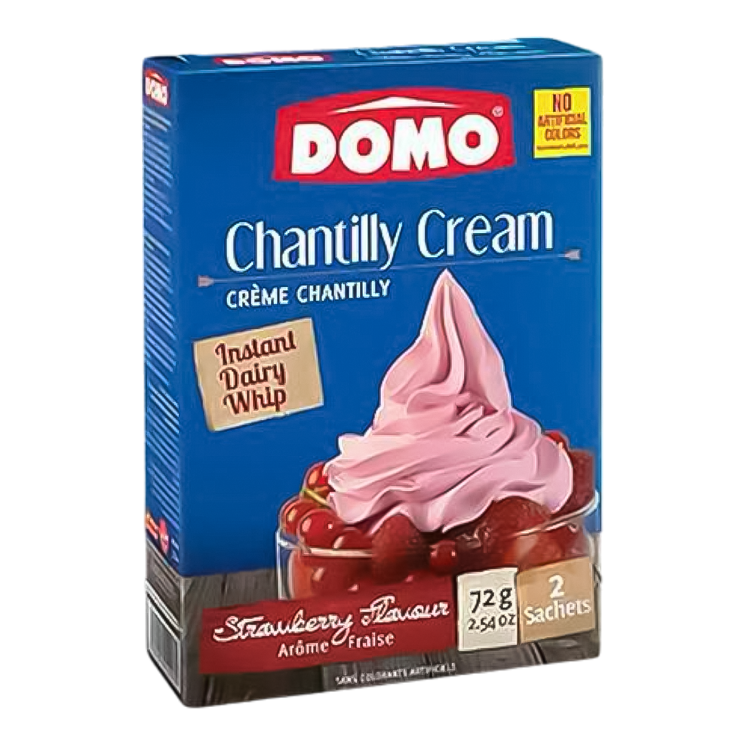 Domo Chantilly Cream Strawberry Flavor  72g - 2 Sachets