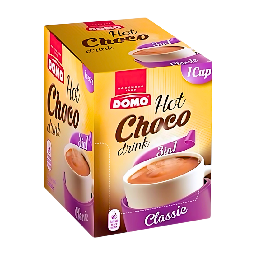 Domo hot chocolate classic box 12pcs دومو هوت شوكلت كلاسيك بوكس