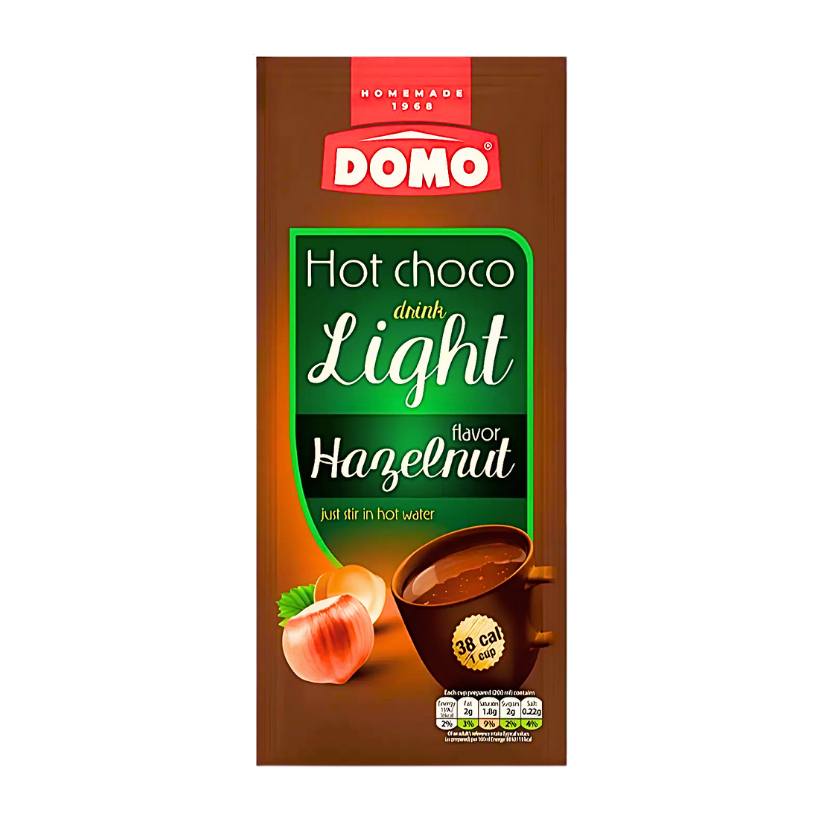 Domo Hot Chocolate Light Hazelnut Pack - دومو هوت شوكلت لايت بالبندق ظرف