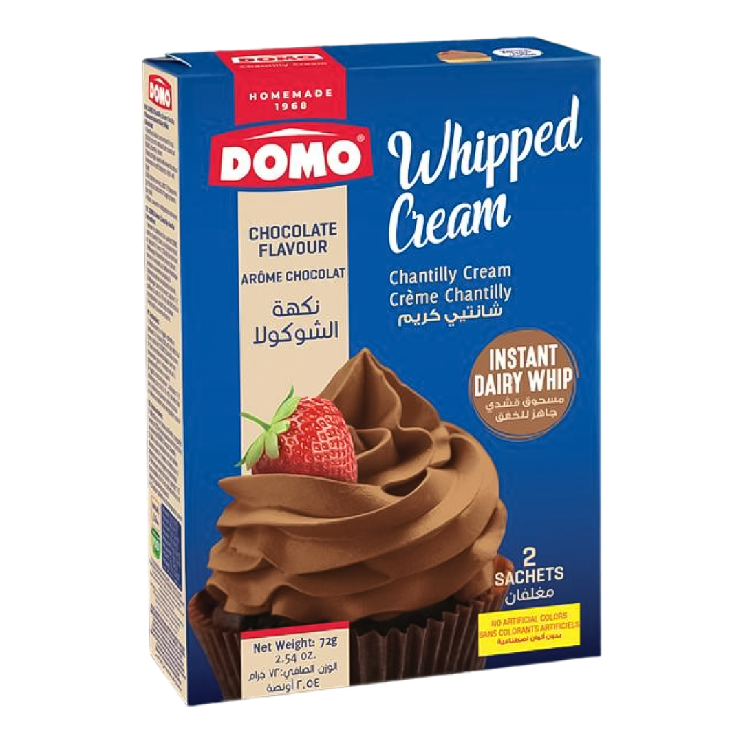 Domo Whipped Cream Chocolate Flavor  72g - 2 Sachets