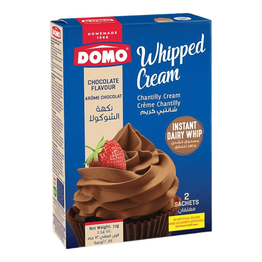 Domo Whipped Cream Chocolate Flavor  72g - 2 Sachets