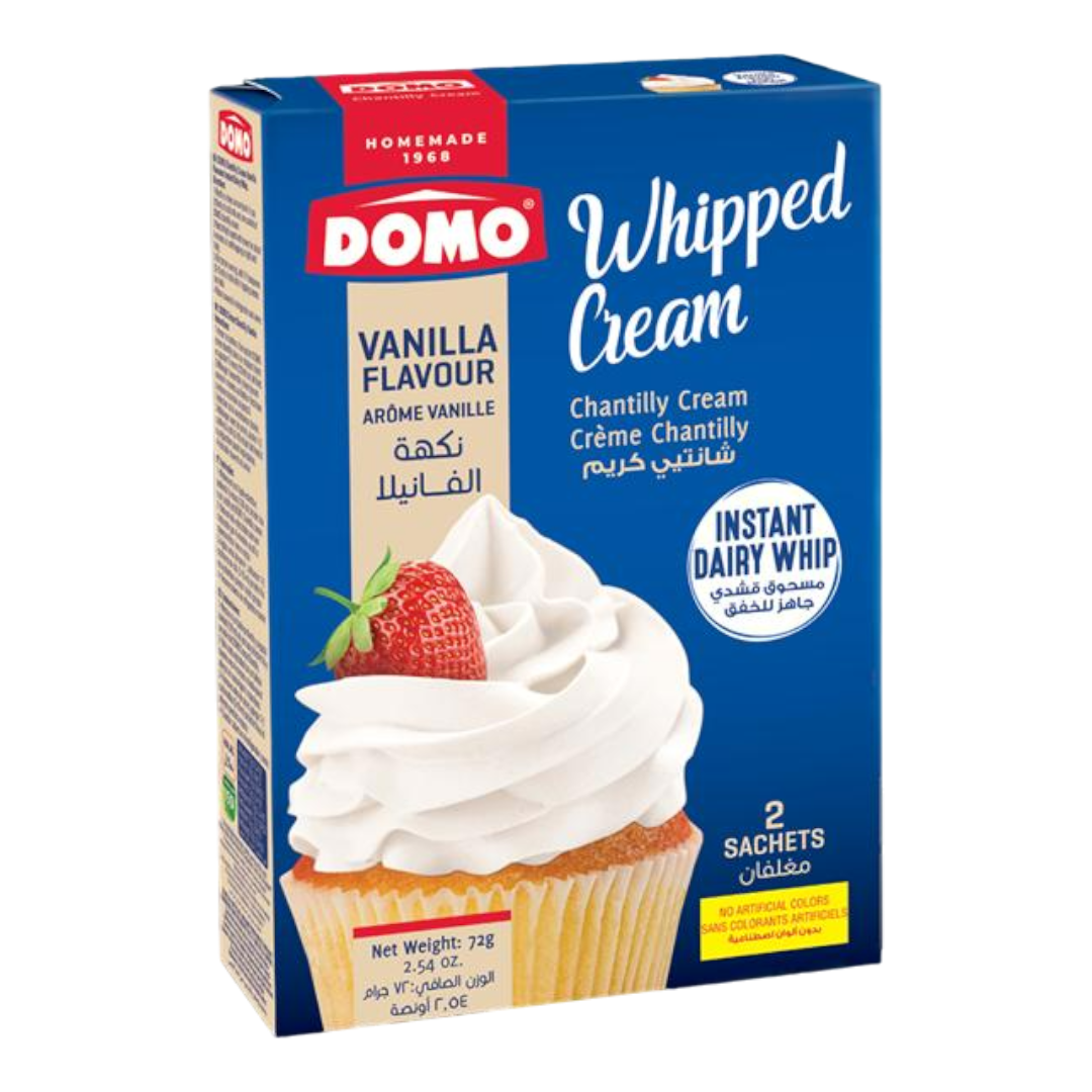 Domo Whipped Cream Vanilla Flavor  72g - 2 Sachets