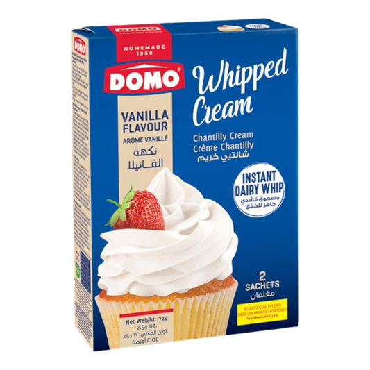 Domo Whipped Cream Vanilla Flavor  72g - 2 Sachets