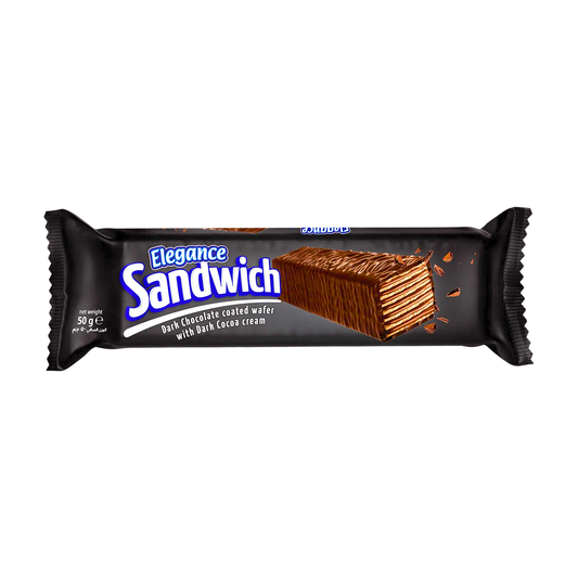 Elegance Sandwich Dark Wafer - 50g - اليغانس ساندويش دارك ويفر
