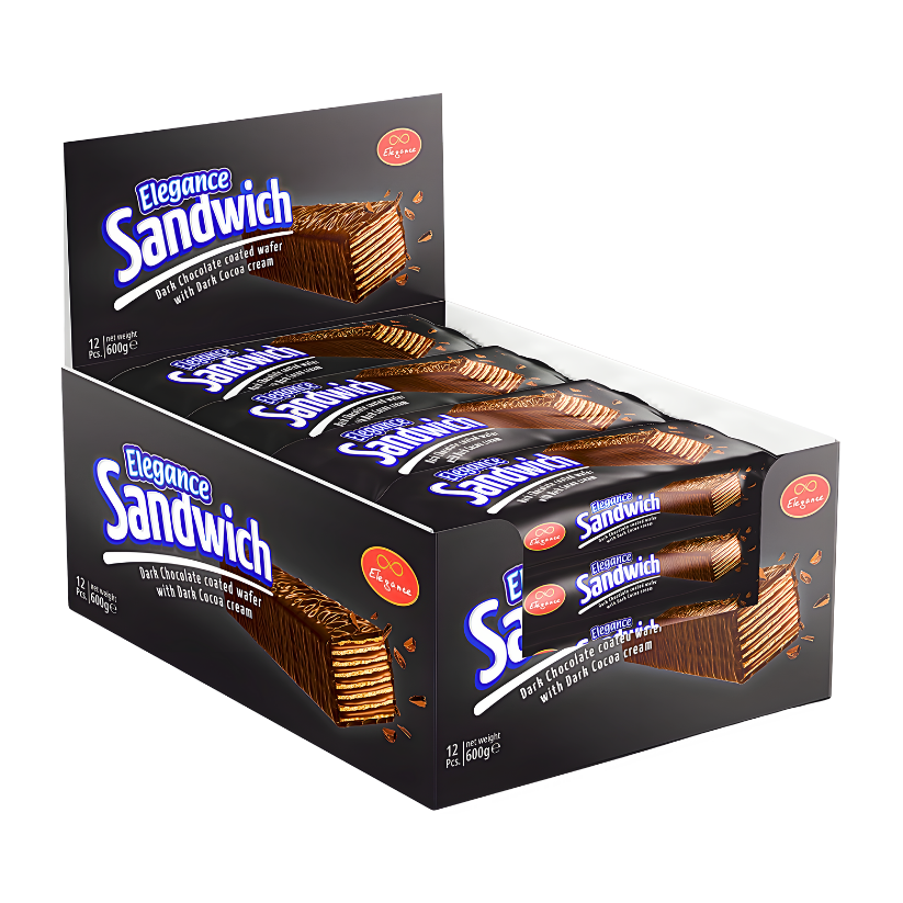 Elegance Sandwich Dark Wafer - 50g - اليغانس ساندويش دارك ويفر