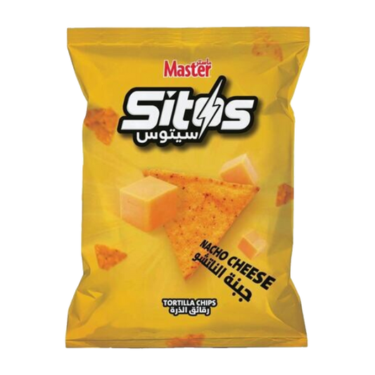 Master Sitos Nacho Cheese Tortilla شيبس ماستر سيتوس بجنة الناتشوز