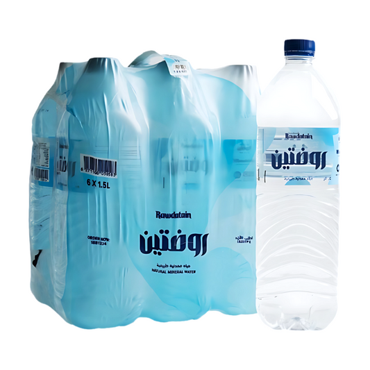 Rawdatain Drinking Water 1.5L - روضتين مياه شرب نقية 1.5 لتر