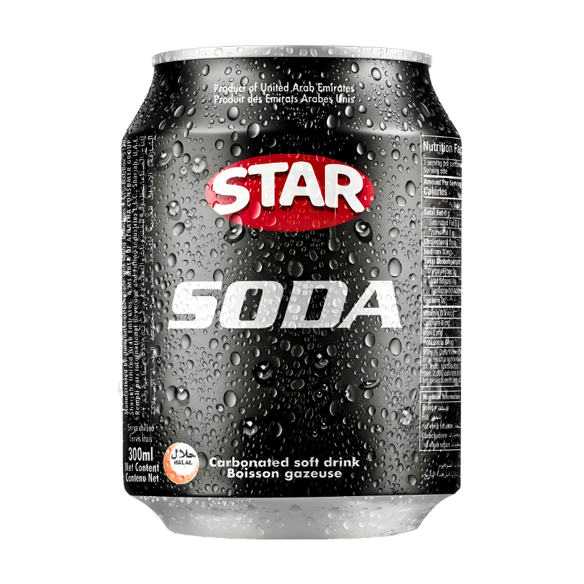 Star Soda Carbonated Soft Drink 300ml - ستار صودا مشروب غازي 300 مل
