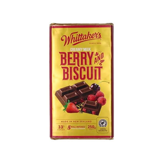 Whittaker's Chocolate Bar Berry Biscuit 250g