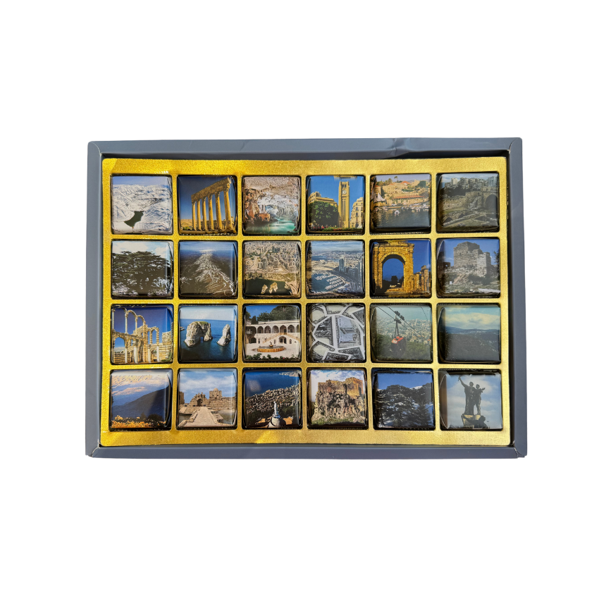Lebanon Scenic Chocolate Box 24 Pieces-علبة شوكولا مناظر لبنانية ٢٤ قطعة