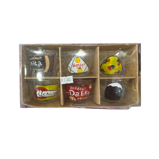 Lebanese Hand-Painted Coffee Cups (6 pieces) - فناجين قهوة لبنانية مرسومة يدويًا ( ٦ قطع )